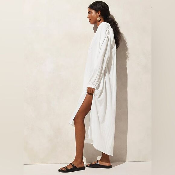 NWT J CREW Airy gauze tunic dress in white - Picture 3 of 8
